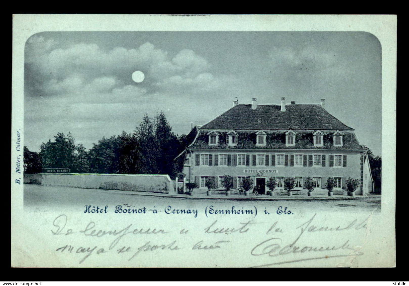 68 - CERNAY - SENNHEIM - HOTEL BORNOT AU CLAIR DE LUNE - VOIR ETAT - Cernay