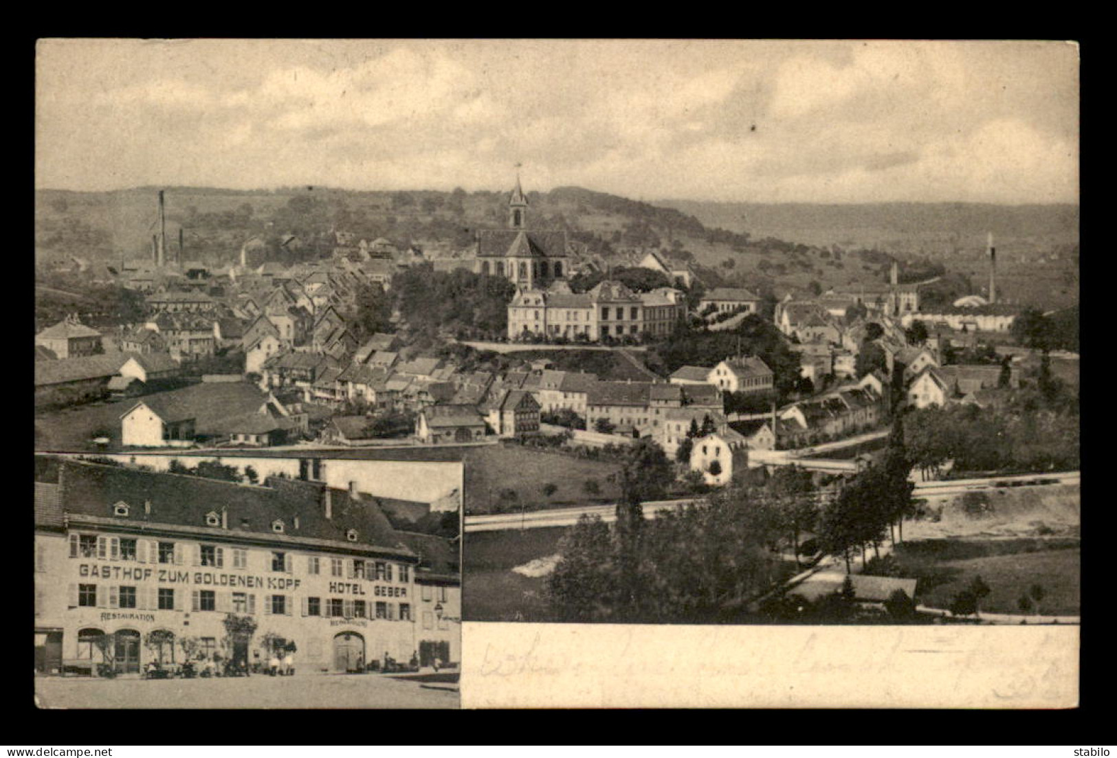 68 - ALTKIRCH - VUE GENERALE - RESTAURANT BOLDENENKOPF - HOTEL GEBER - CARTE 2 VUES - Altkirch