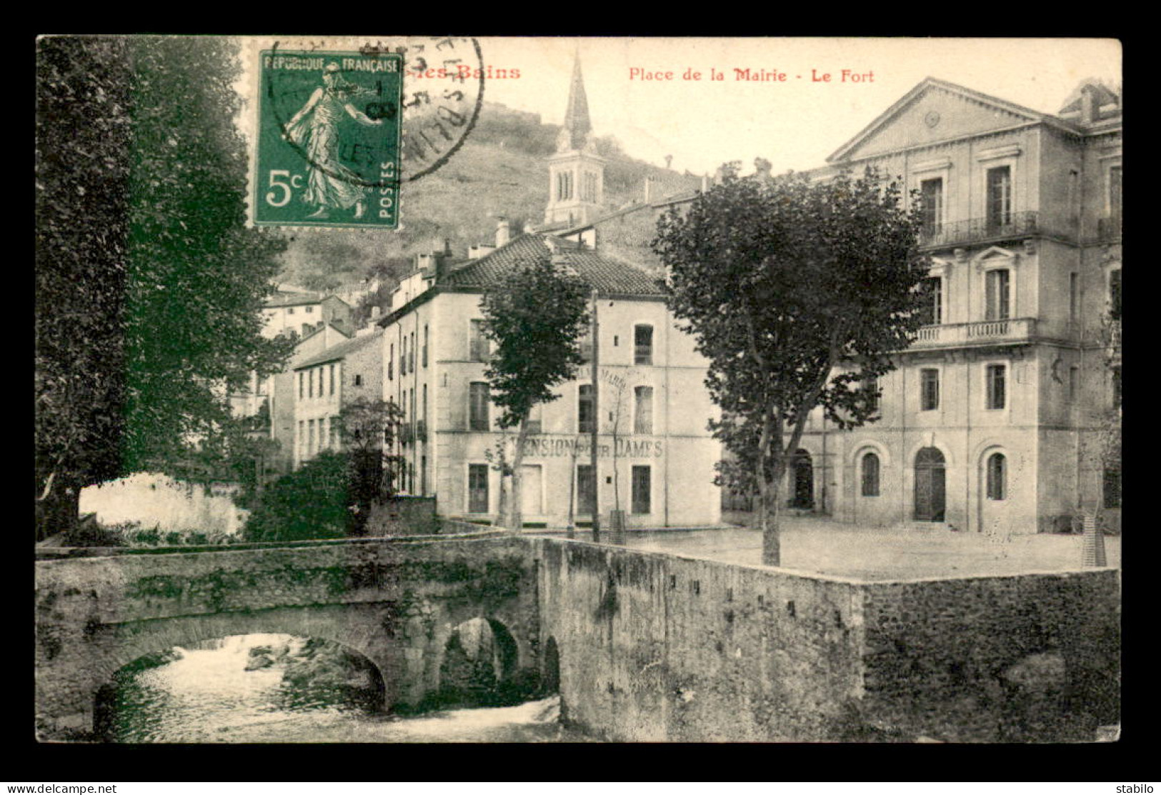 66 - AMELIE-LES-BAINS - PLACE DE LA MAIRIE - PENSION POUR DAMES - Sonstige & Ohne Zuordnung