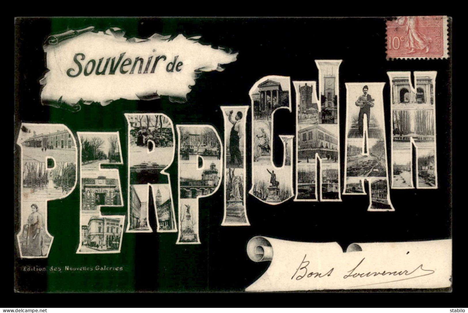 66 - PERPIGNAN - SOUVENIR - LETTRES MULTIVUES - Perpignan