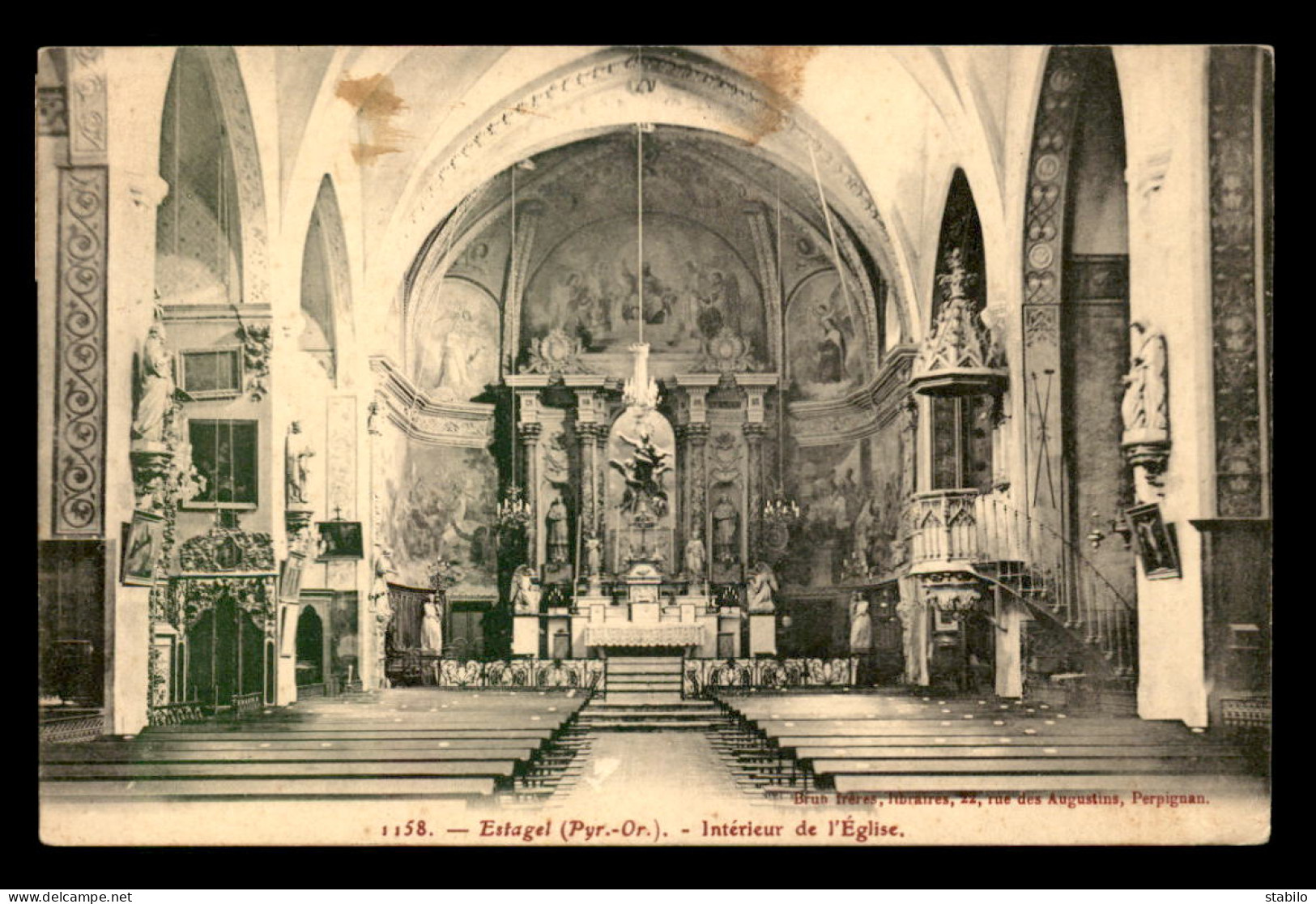 66 - ESTAGEL - INTERIEUR DE L'EGLISE - Other & Unclassified