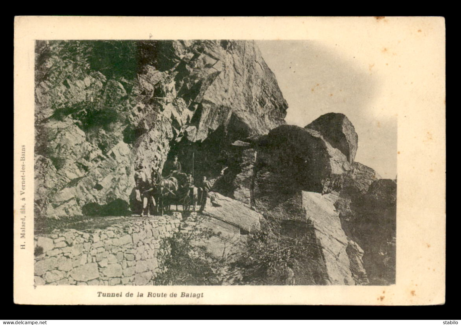 66 - TUNNEL DE LA ROUTE DE BALAGT - ATTELAGE DE CHEVAUX - Otros & Sin Clasificación