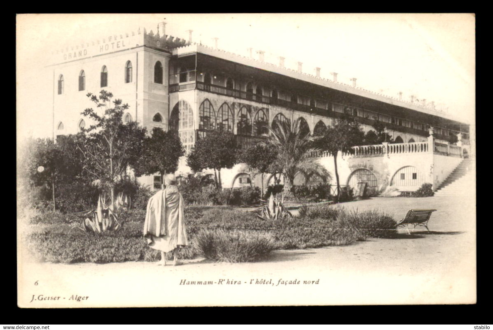 ALGERIE - HAMMAM-R'HIRA - L'HOTEL FACADE NORD - EDITEUR GEISER  - Other & Unclassified