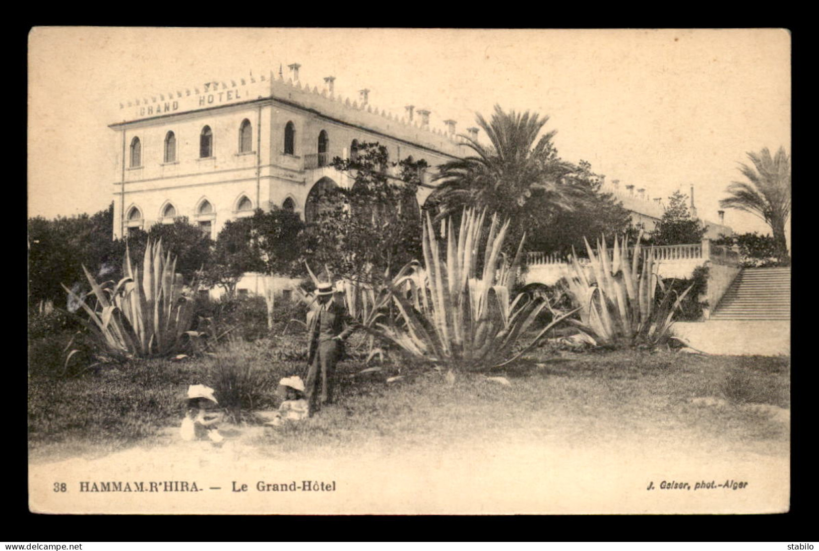 ALGERIE - HAMMAM-R'HIRA - LE GRAND HOTEL - EDITEUR GEISER  - Autres & Non Classés