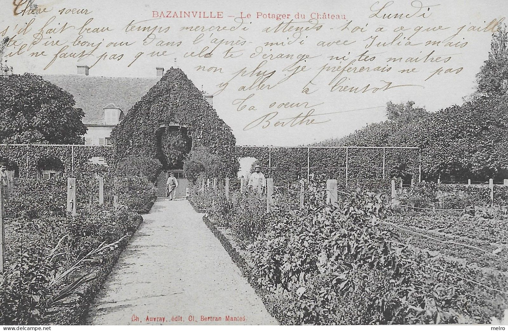 CPA- (Dep.78) - BAZAINVILLE -- Le Potager Du Château. (Circulée En 1905) - Sonstige & Ohne Zuordnung