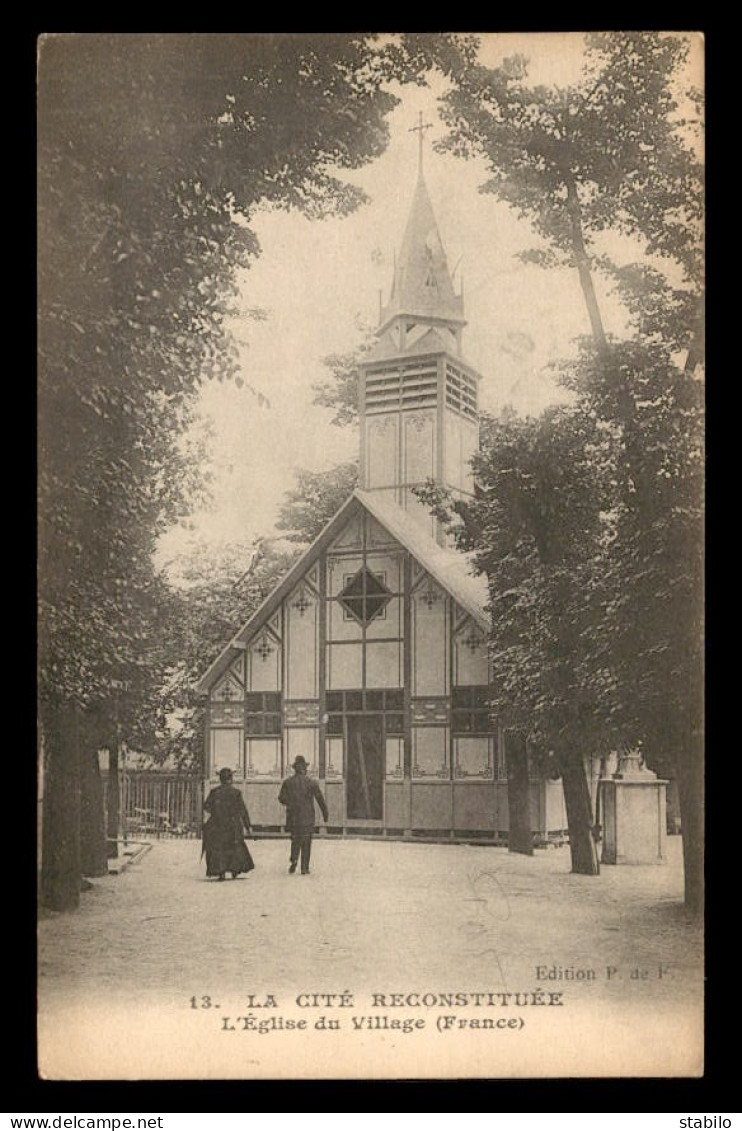 CACHET EXPOSITION DE LA CITE RECONSTITUEE A PARIS, VOYAGE LE 20.07.1916, SUR CARTE DE L'EXPOSITION - 1877-1920: Période Semi Moderne