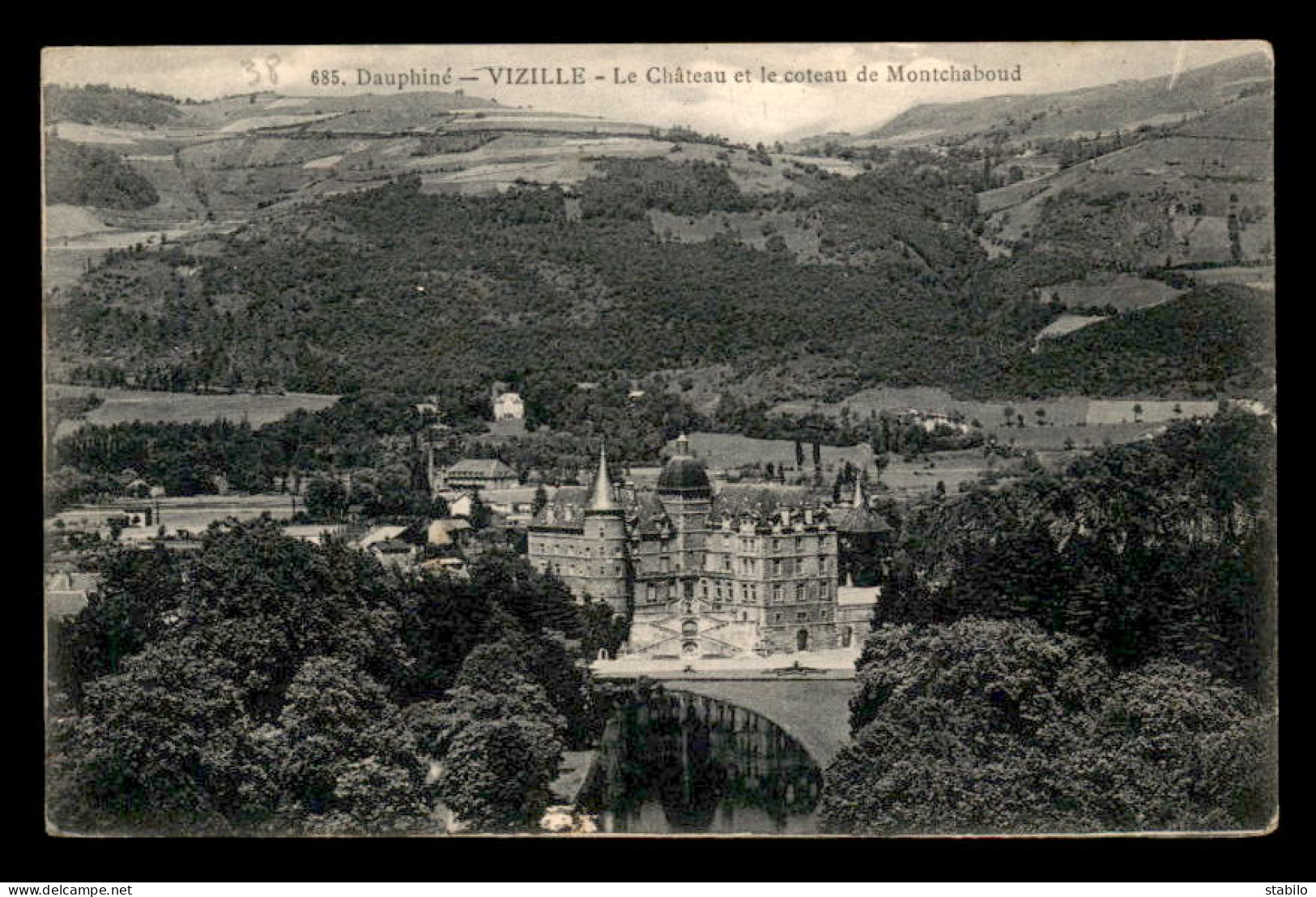 CACHET HOPITAL TEMPORAIRE - LE COMMANDANT - URIAGE-LES-BAINS  (ISERE) - Guerre De 1914-18