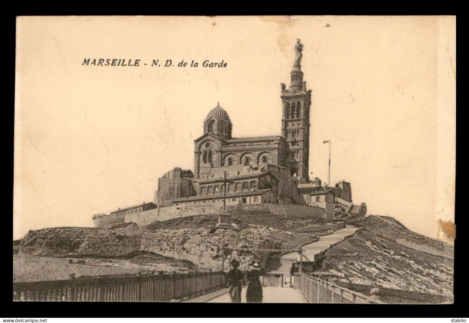 MARSEILLE (BOUCHES-DU-RHONE) - CACHET HOPITAL DEPOT DES CONVALESCENTS CASERNE AUDEOUD - Guerra Del 1914-18