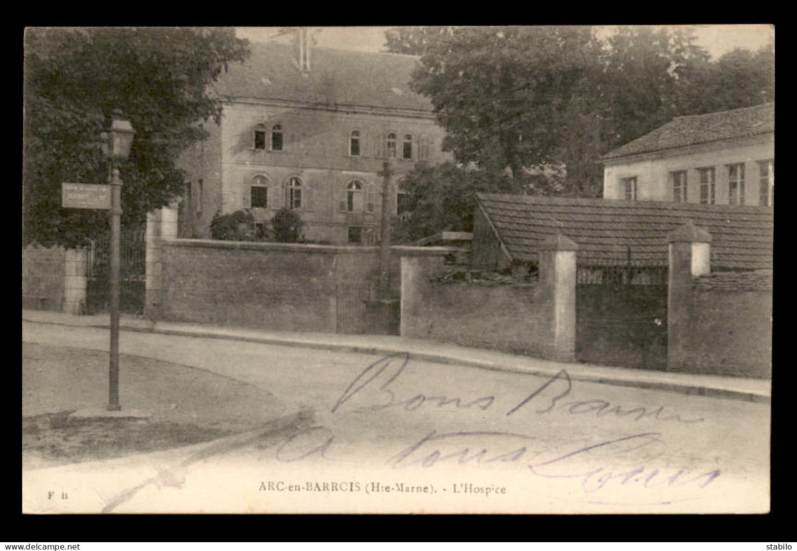 ARC-EN-BARROIS (HAUTE-MARNE) - CACHET HOPITAL TEMPORAIRE SUR CARTE DE L'HOPITAL-HOSPICE - Oorlog 1914-18