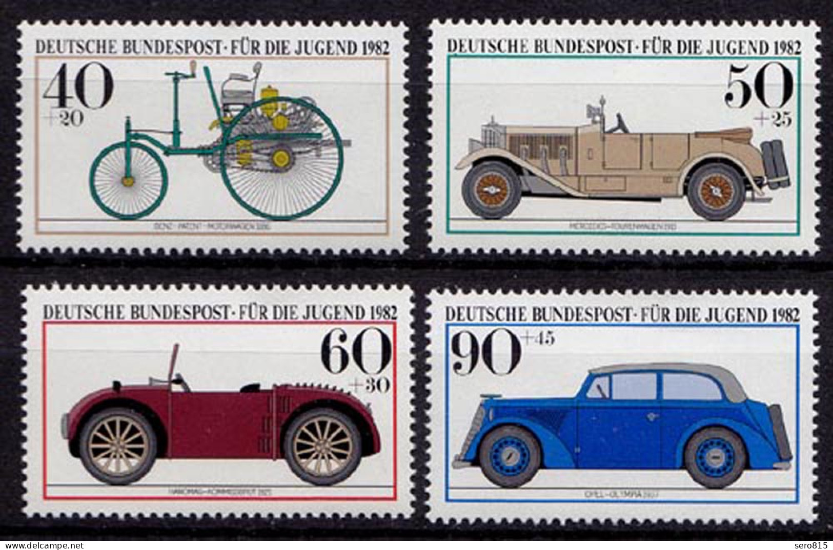 Germany BRD 1982 Mi 1123-26 ** MNH Historische Kraftfahrzeuge-Historic Vehicles - Other & Unclassified