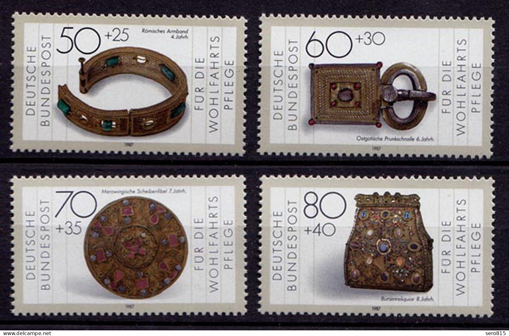 Germany BRD 1987 Mi 1333-36 ** MNH Silberschmiedekunst – Silversmithing   (70094 - Sonstige & Ohne Zuordnung