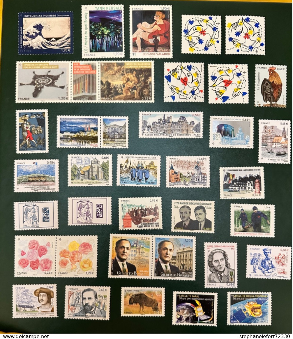 FRANCE Année Complète 2015 Neuf ** - 48 Timbres Et 13 Feuillets (Photographies Jointes) - 2010-2019