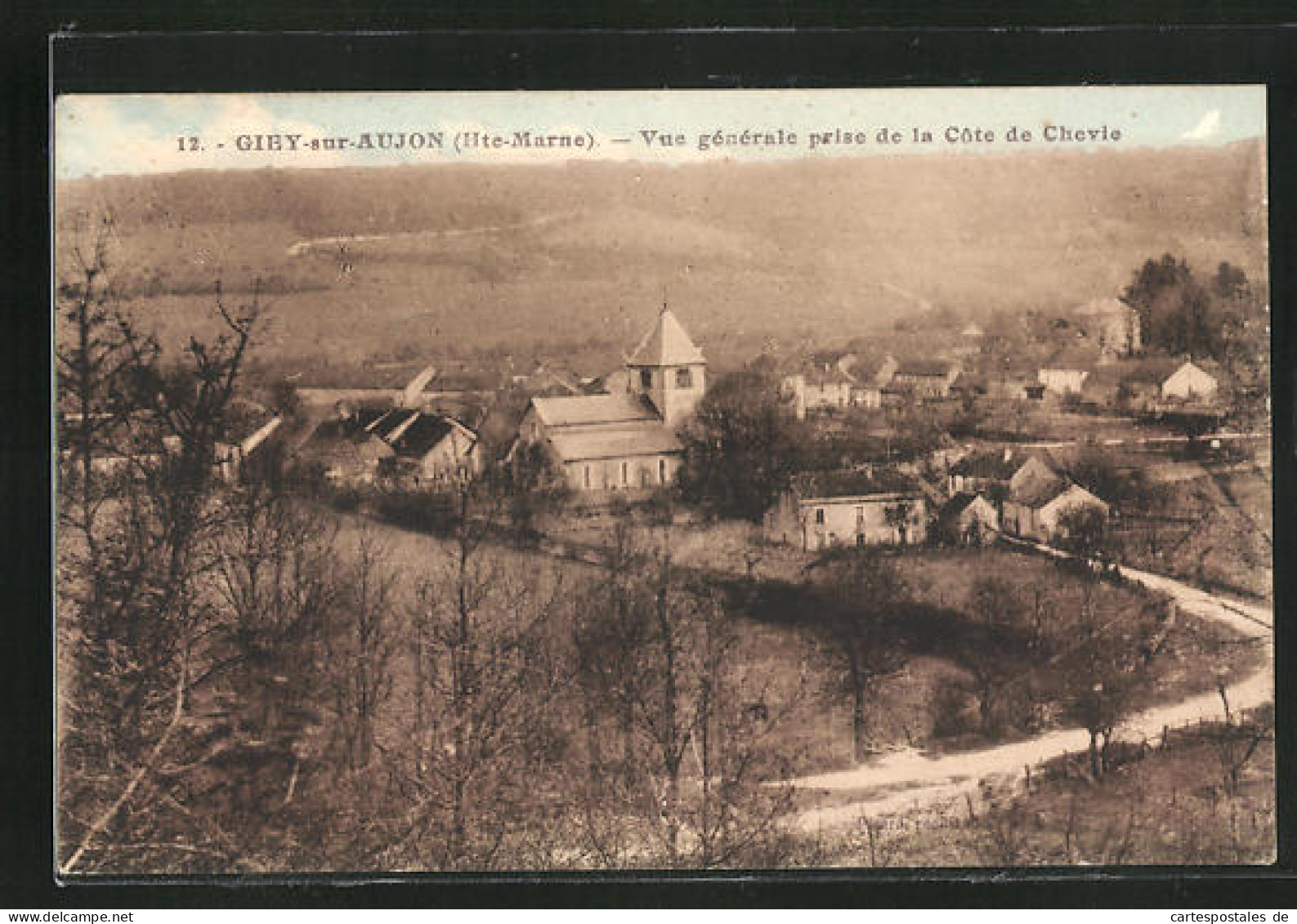 CPA Giey-sur-Aujon, Vue Generale Prise De La Cote De Chevie  - Sonstige & Ohne Zuordnung