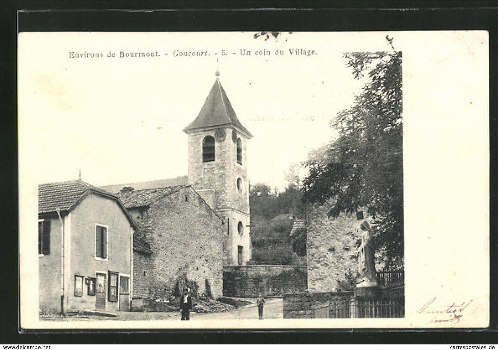 CPA Goncourt, Un Coin Du Village, L`Eglise  - Sonstige & Ohne Zuordnung