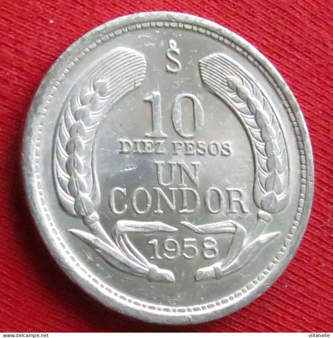 Chile 10 Peso 1 Condor 1958 Chili  W ºº - Chili