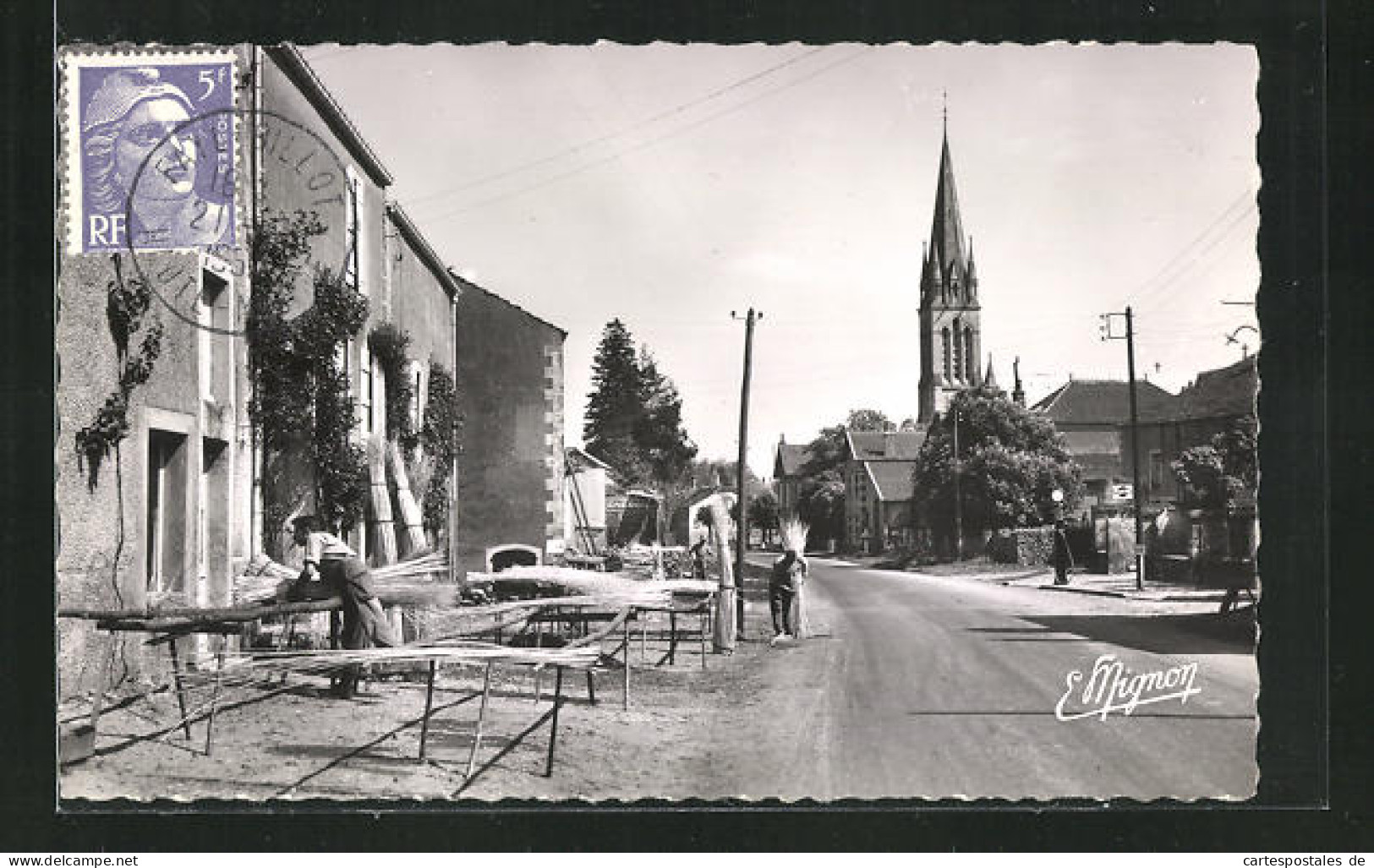 CPA Fayl-Billot, Route De Langres, Vue Sur L`Eglise  - Langres