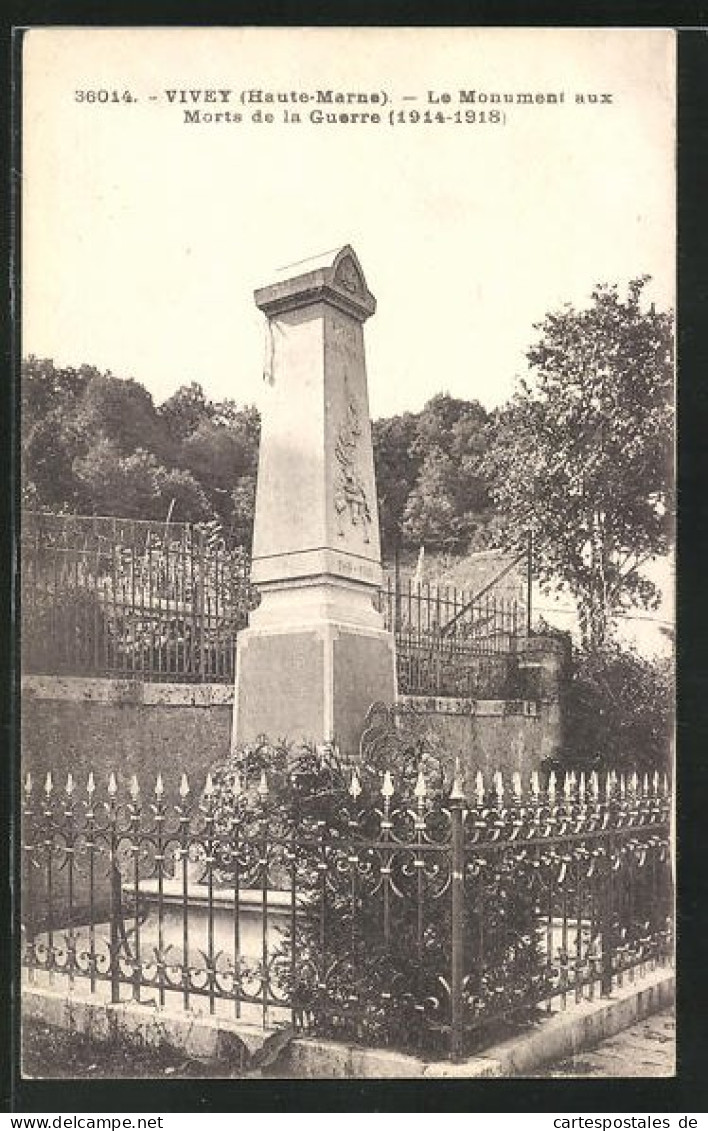 CPA Vivey, Le Monument Aux Morts De La Guerre  - Other & Unclassified