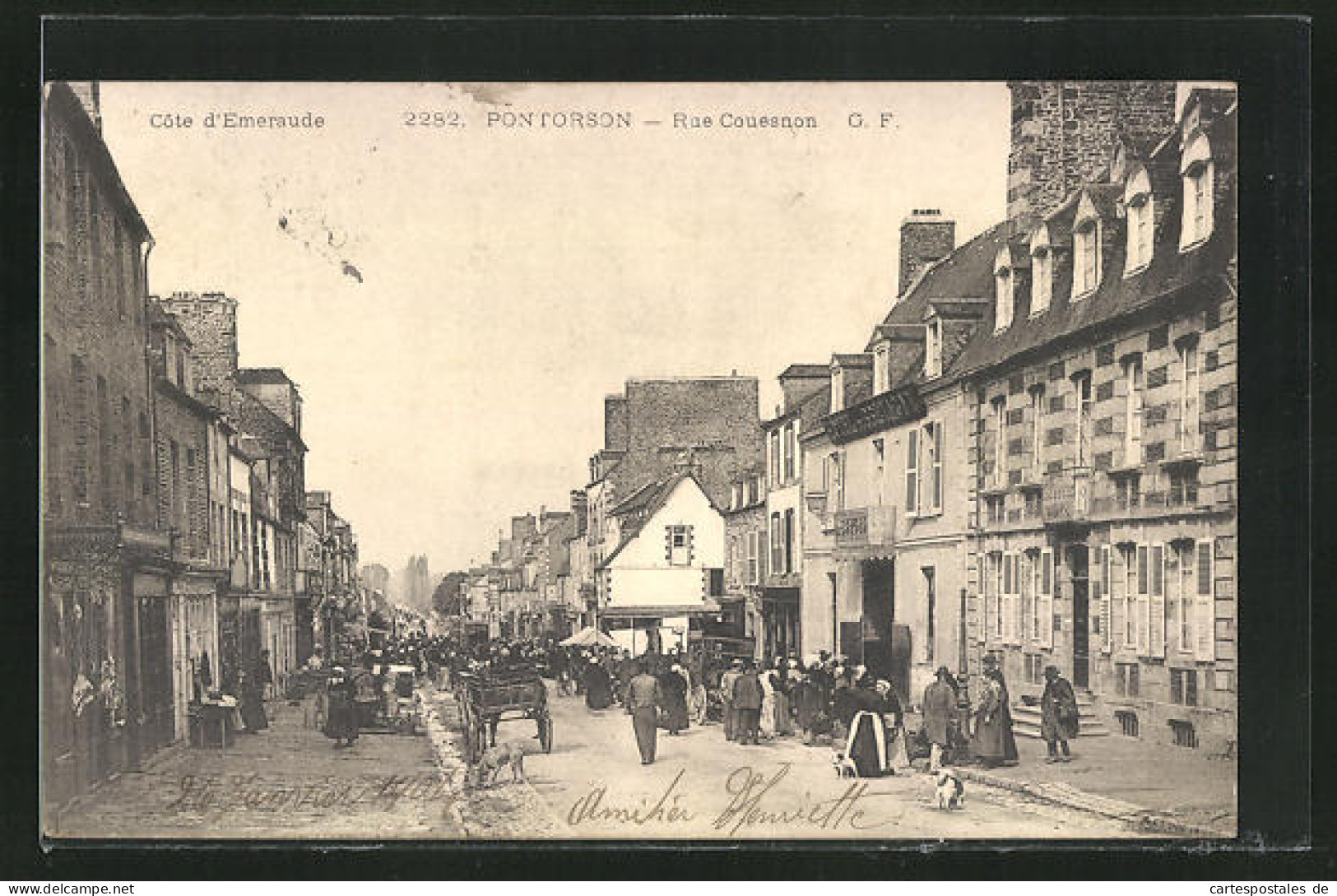 CPA Pontorson / Côte D`Emeraude, Rue Couesnon, Vue De La Rue  - Pontorson