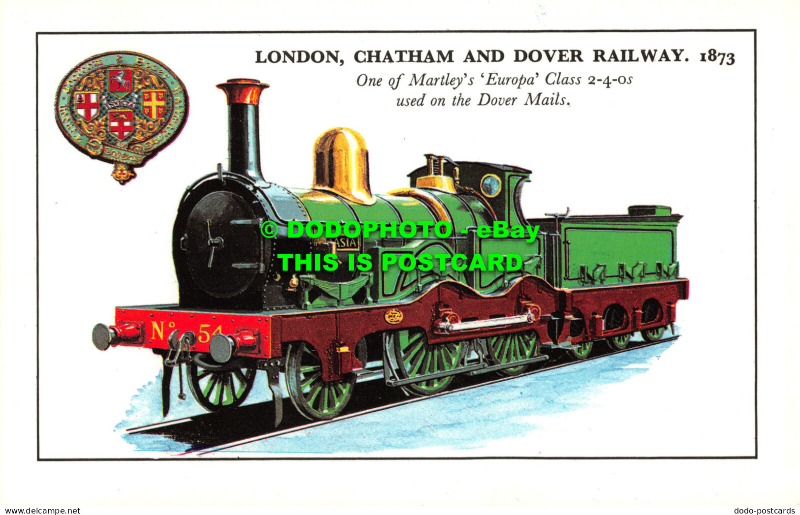 R522281 London. Chatham And Dover Railway. 1873. One If Martley Europa Class 2 4 - Other & Unclassified