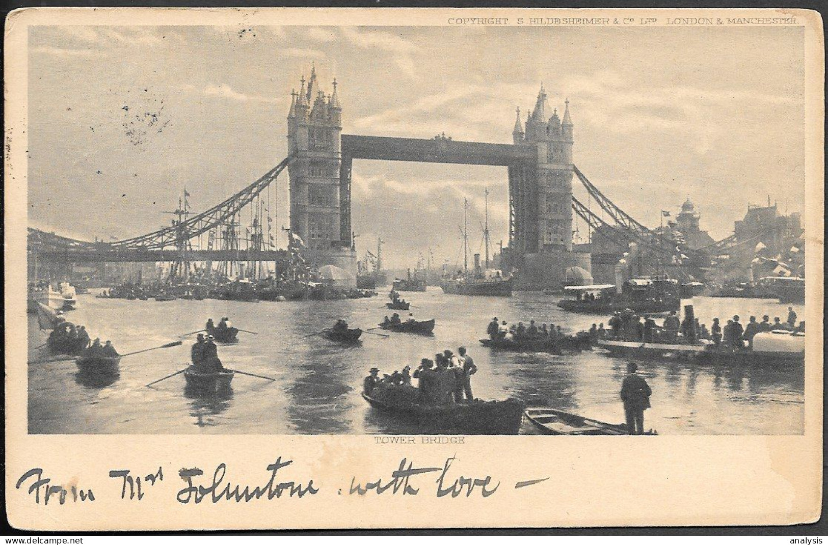 England London Tower Bridge Old PPC 1898 Mailed - Tower Of London