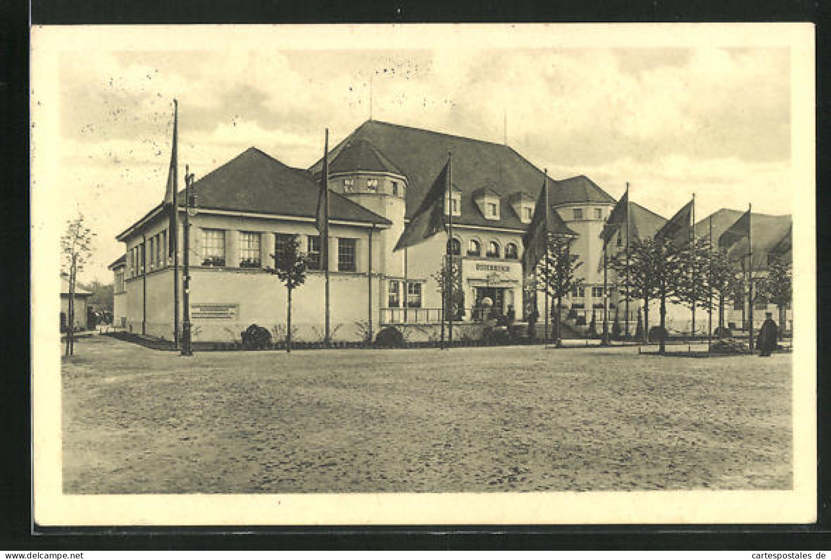 AK Leipzig, Österreichisches Staatsgebäude, Ausstellung 1914  - Tentoonstellingen