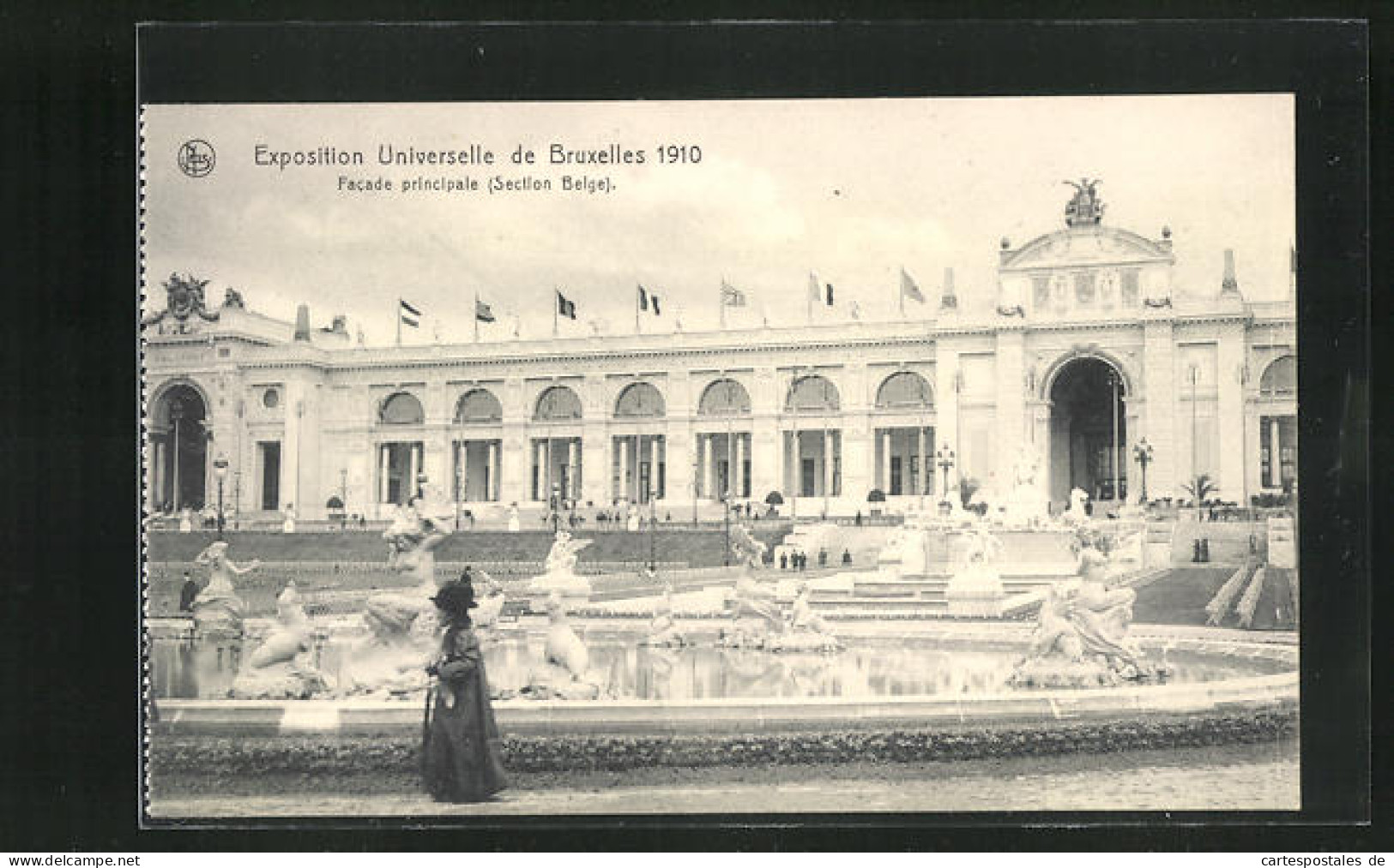 AK Bruxelles, Exposition Universelle 1910, Facade Principale  - Tentoonstellingen