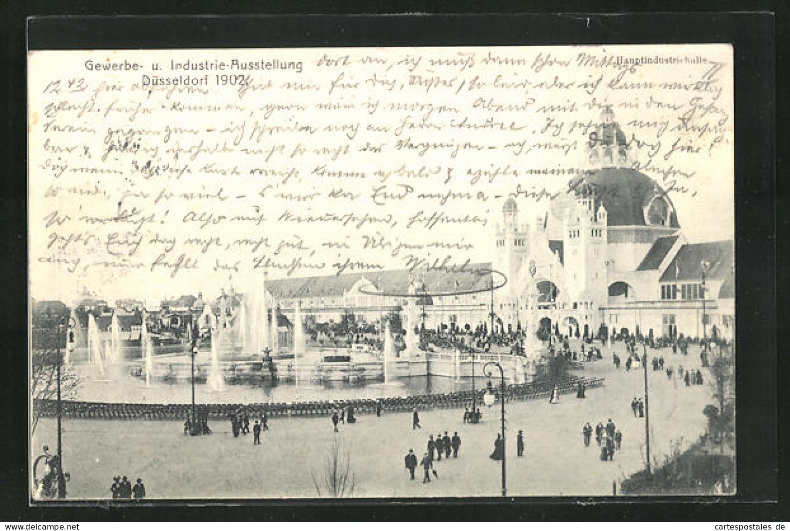 AK Düsseldorf, Gewerbe- Und Industrie-Ausstellung 1902, Hauptindustriehalle  - Tentoonstellingen