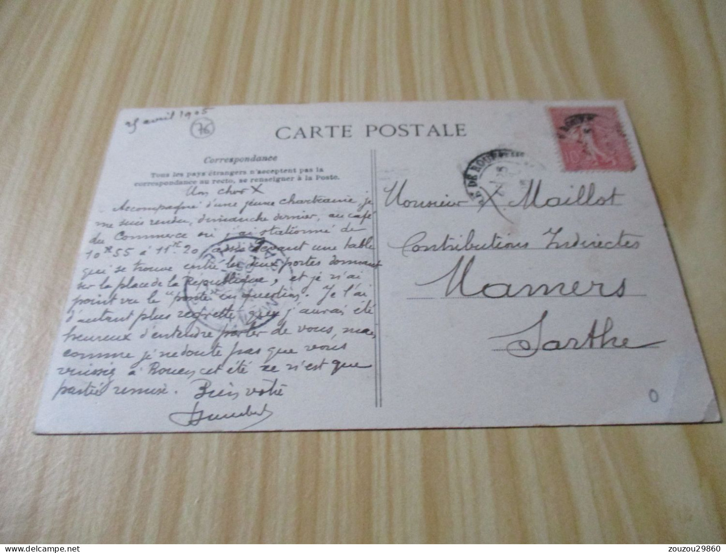 CPA Duclair (76).Vue Générale - Carte Datée Et Oblitérée Le 25/04/1905. - Duclair