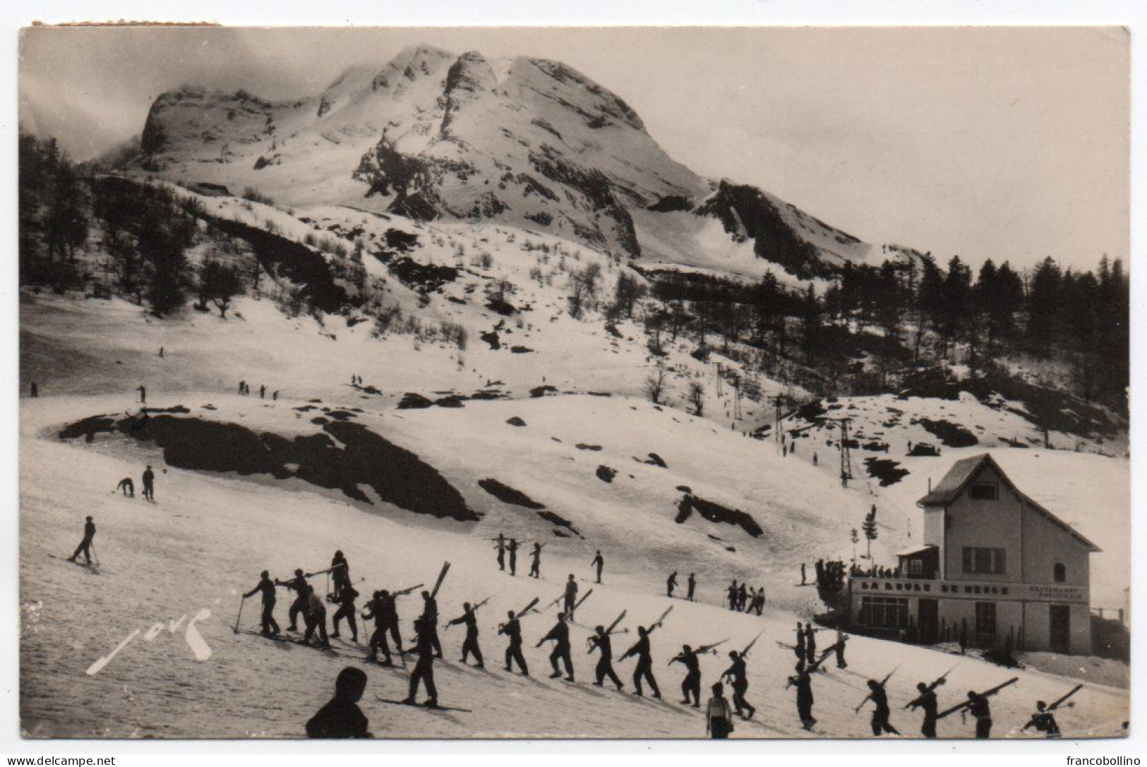 64.FRANCE - ROUTE DU COL D'AUBISQUE - LE REMONTE PENTE DE GOURETTE AU PIED DU GER / SKI / ALPINISME - 1950 - Sonstige & Ohne Zuordnung