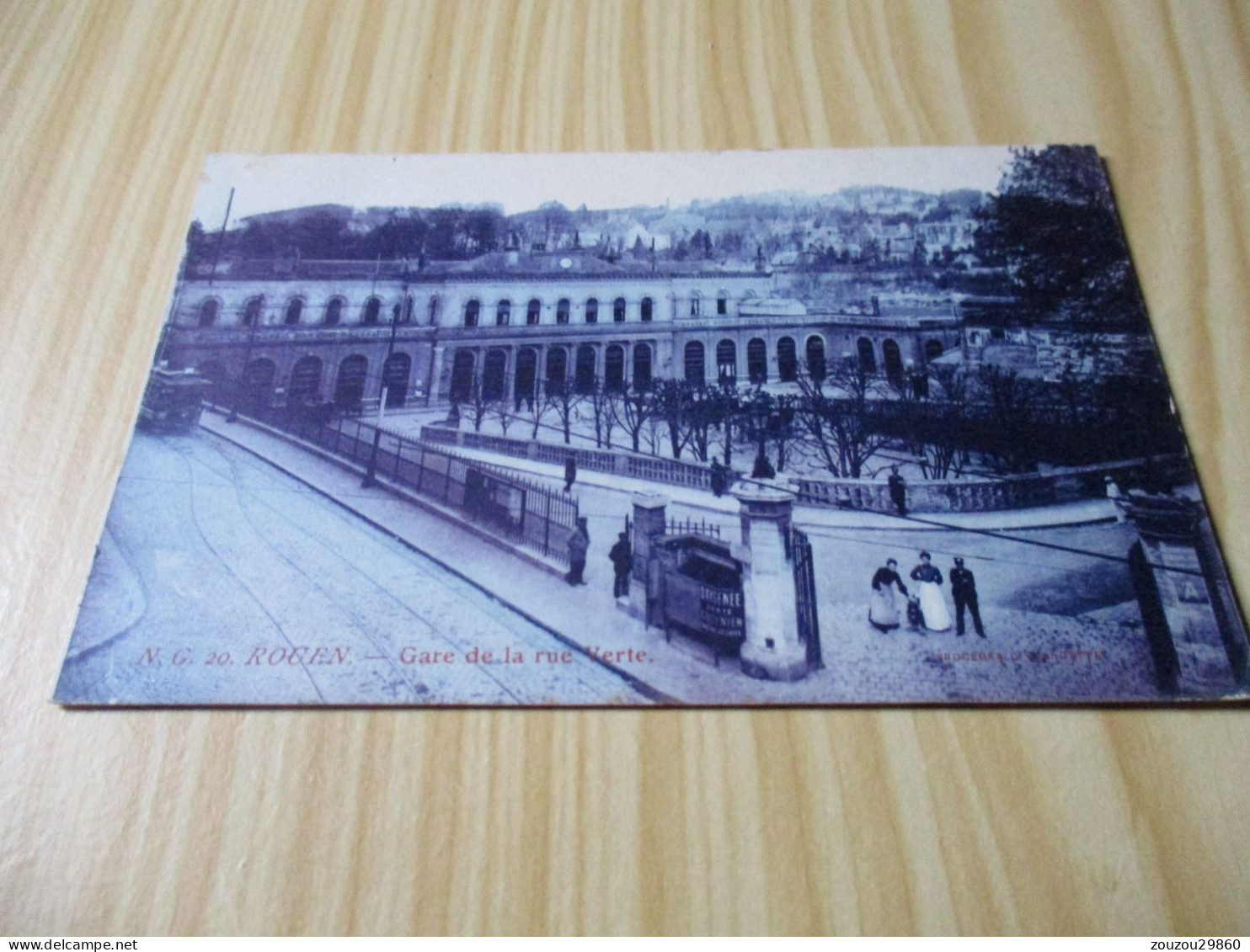 CPA Rouen (76).Gare De La Rue Verte - Carte Animée, Datée Et Oblitérée Le 21/08/1905. - Rouen