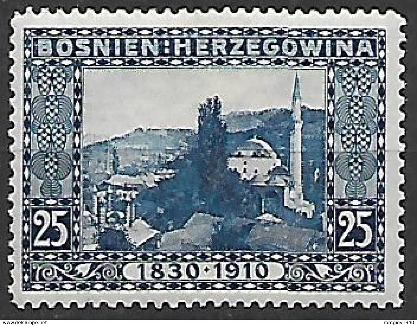 BOSNIA EZERGOVINA  1910  80° GENETLIACO DELL'IMPERATORE D'AUSTRIA UNIF. 52  MLH VF - Bosnie-Herzegovine