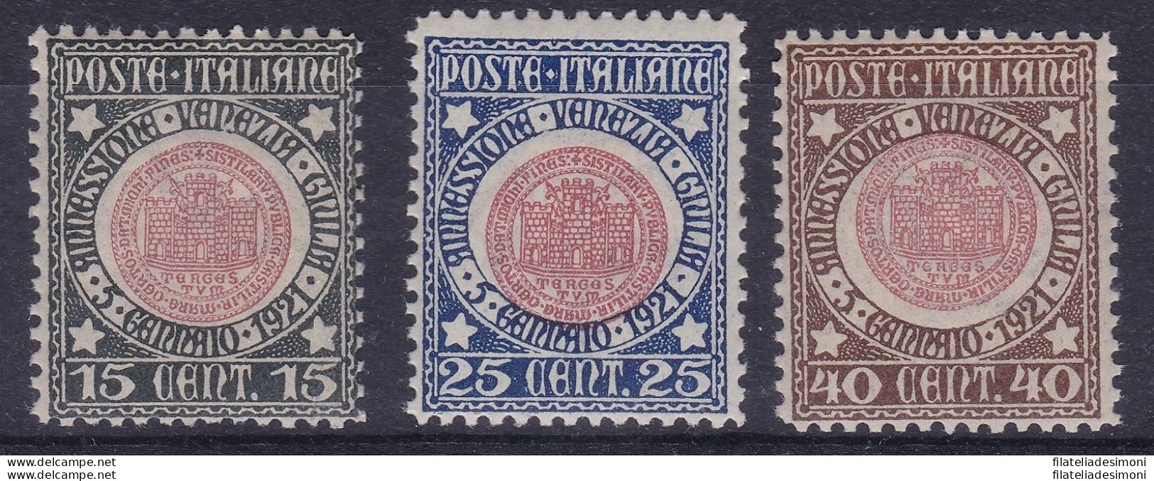 1921 REGNO  - N° 113/115  Venezia Giulia  MNH/** - Sonstige & Ohne Zuordnung