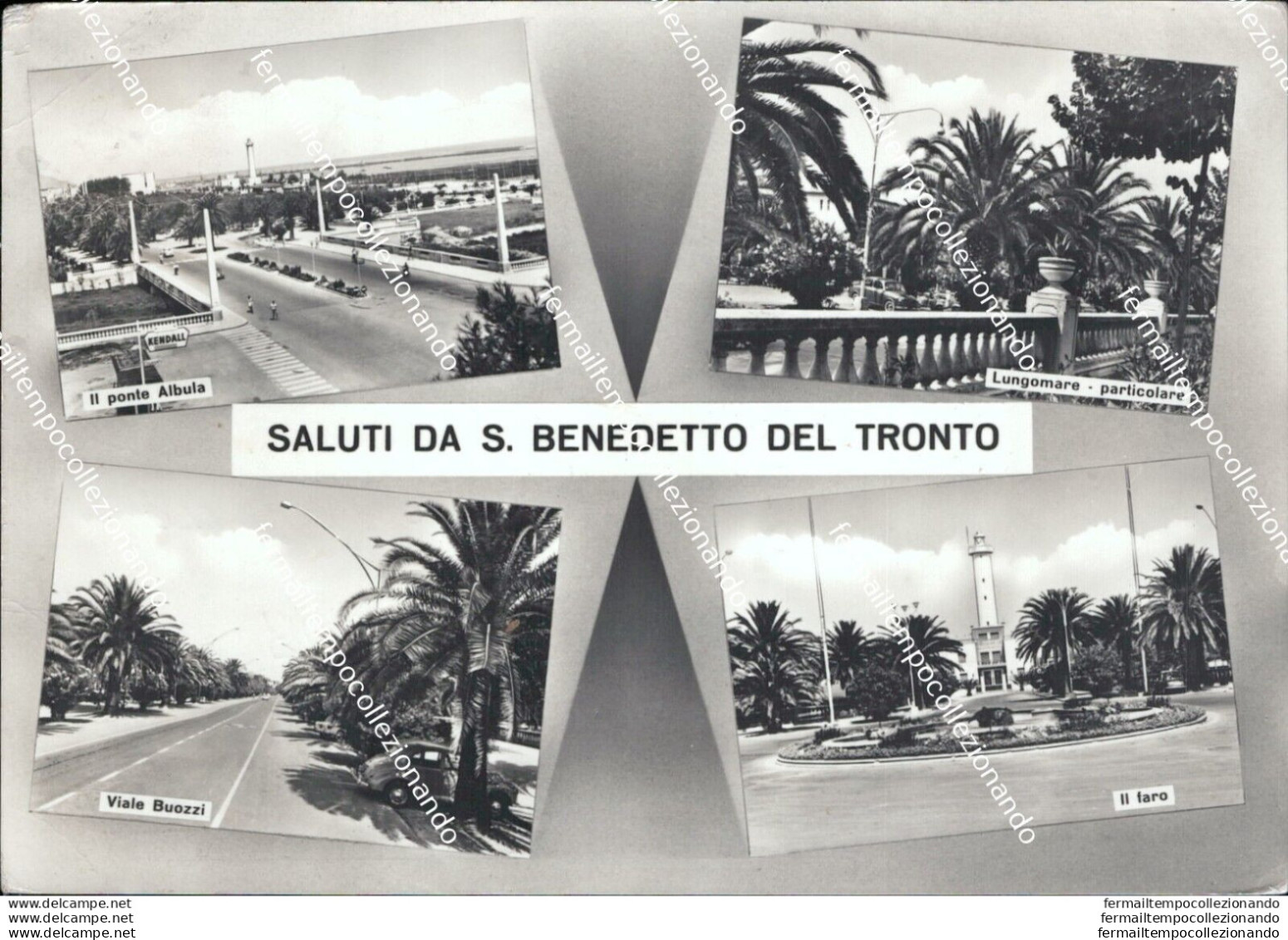 At387 Cartolina Saluti Da S.benedetto Del Tronto Provincia Di Ascoli Piceno - Ascoli Piceno