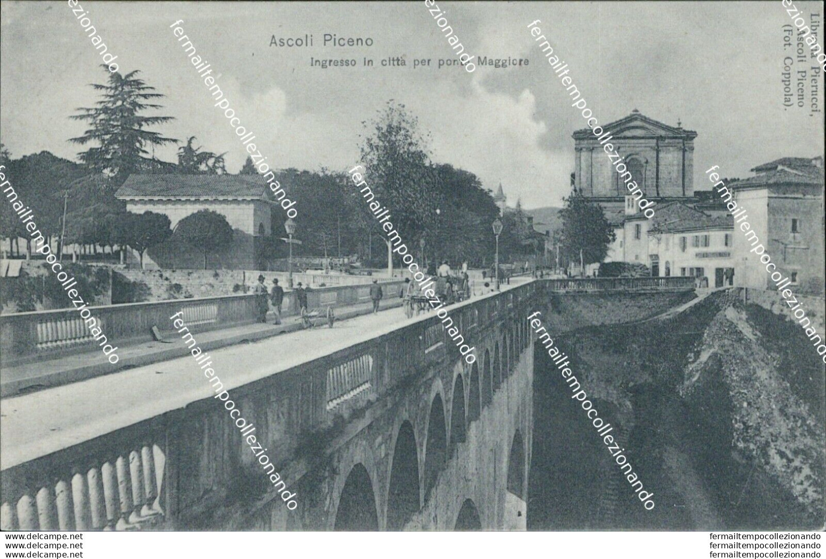 Bc165 Cartolina Ascoli Piceno Ingresso In Citta' 1937 - Ascoli Piceno