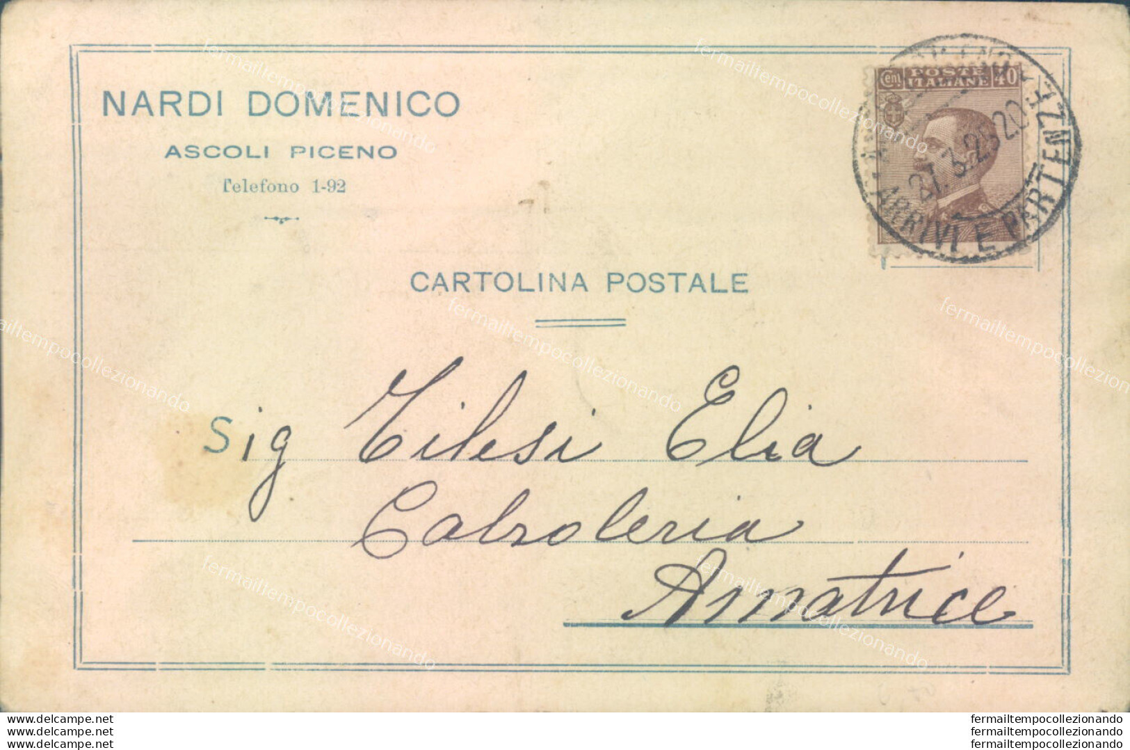 Aa494 Cartolina Commerciale Ascoli Piceno Citta' 1925 - Ascoli Piceno