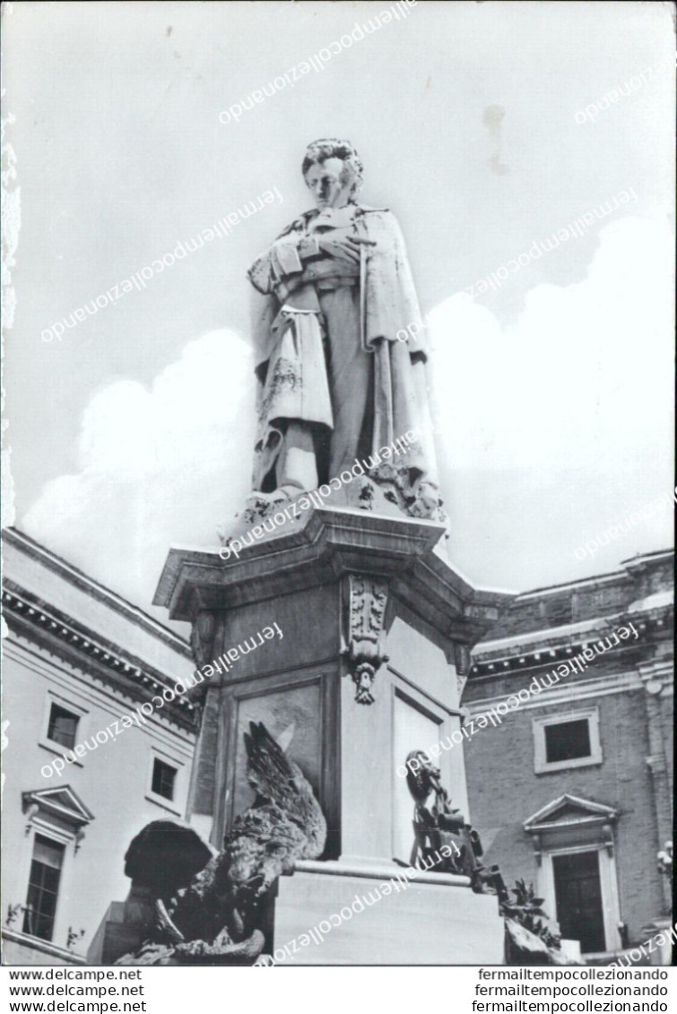 At334 Cartolina Recanati Monumento A Giacomo Leopardi Provincia Di Macerata - Macerata