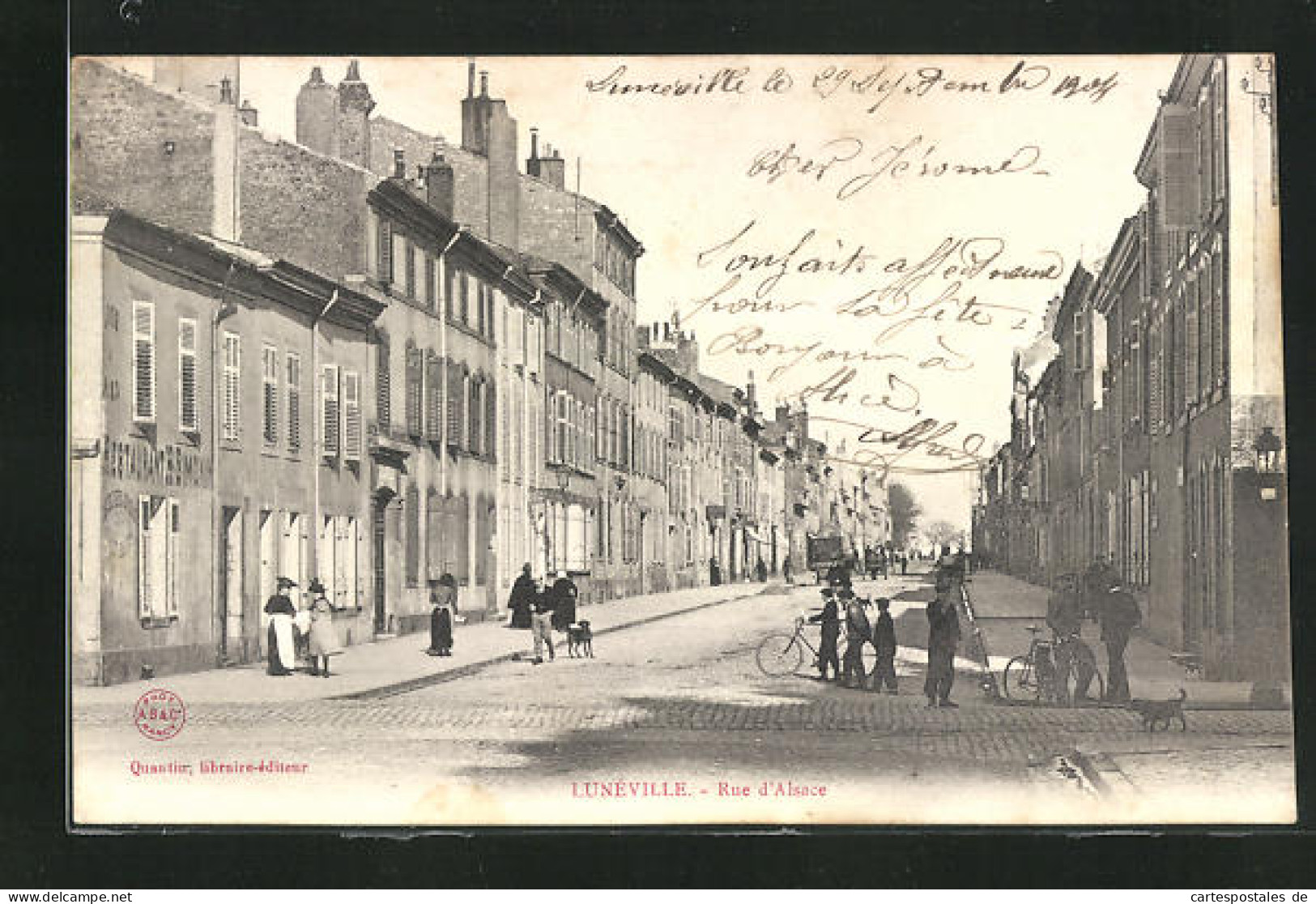 CPA Luneville, Rue D`Alsace, Restaurant Simonin  - Luneville