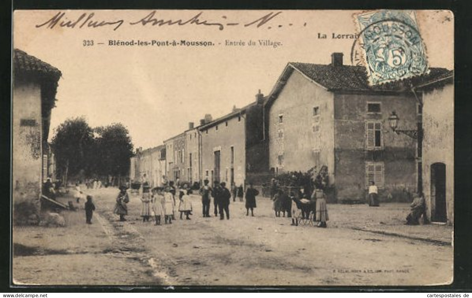 CPA Blénod-les-Pont-à-Mousson, Entrée Du Village  - Pont A Mousson