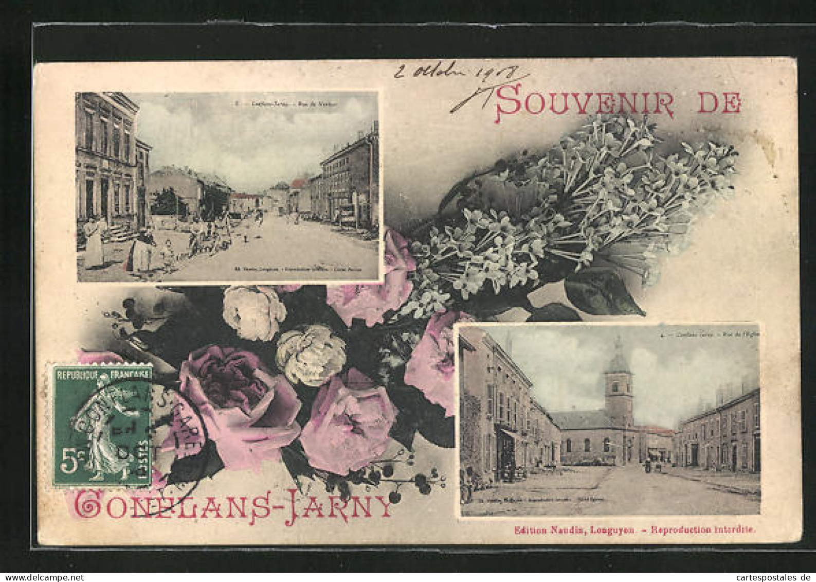 CPA Conflans-Jarny, Rue De Verdun, Rue De L`Église, Vues De Rues  - Jarny