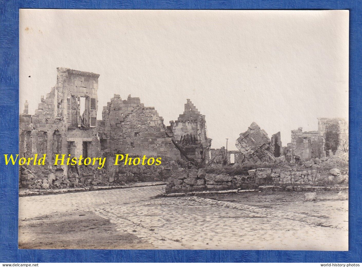 Photo Ancienne - COUCY Le CHATEAU  Aisne - Maison & Rue à Situer Vers 1918 1919 Aisne Histoire Jumencourt Grande Guerre - War, Military