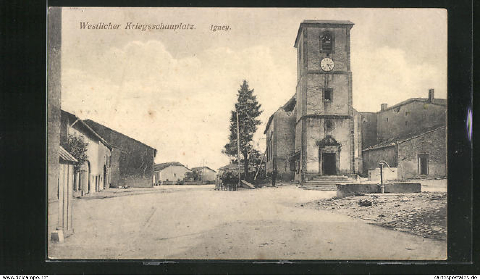 CPA Igney, Vue De La Rue  - Autres & Non Classés