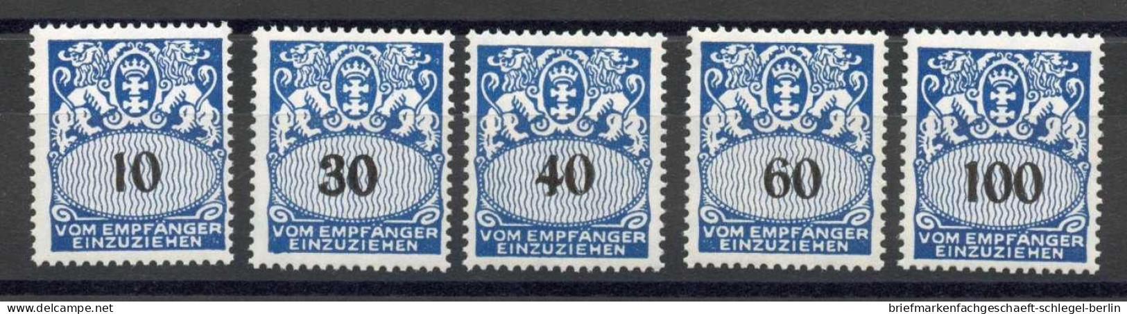 Danzig, 1938, 43-47, Postfrisch - Postage Due