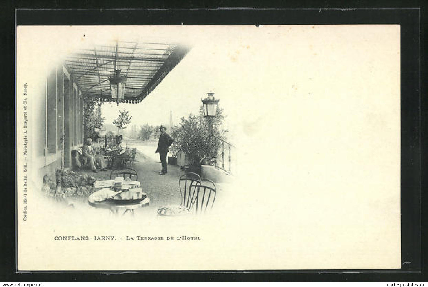 CPA Conflans-Jarny, La Terrasse De L`Hotel  - Jarny