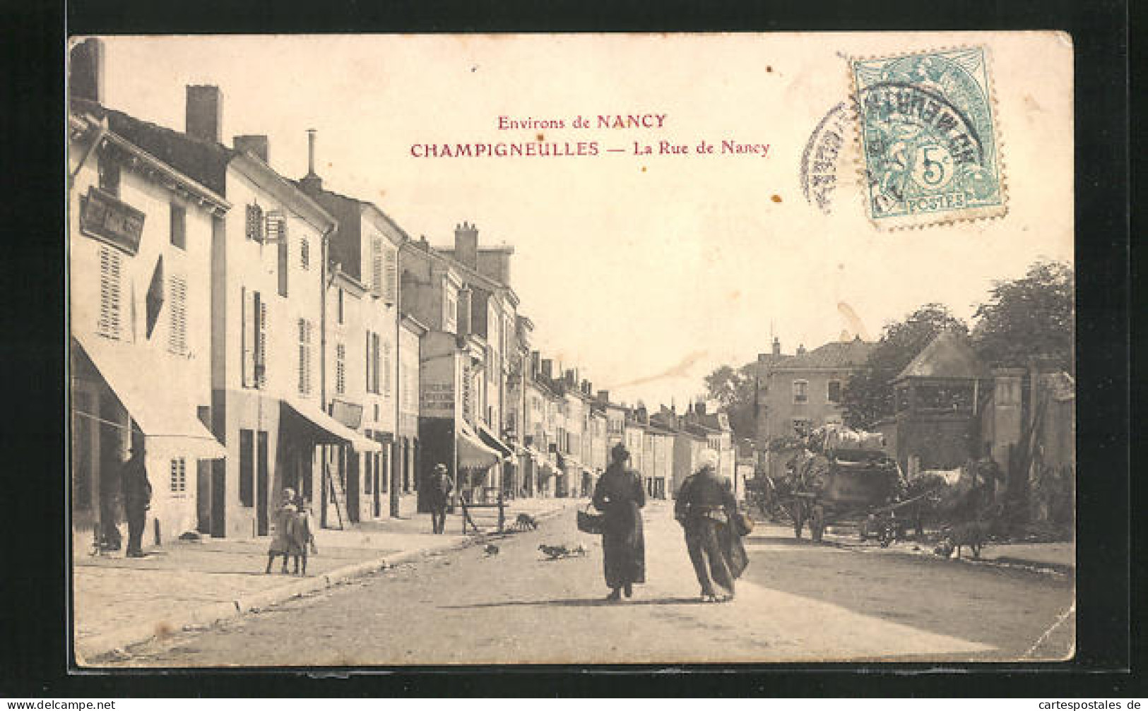 CPA Champigneulles, La Rue De Nancy  - Nancy