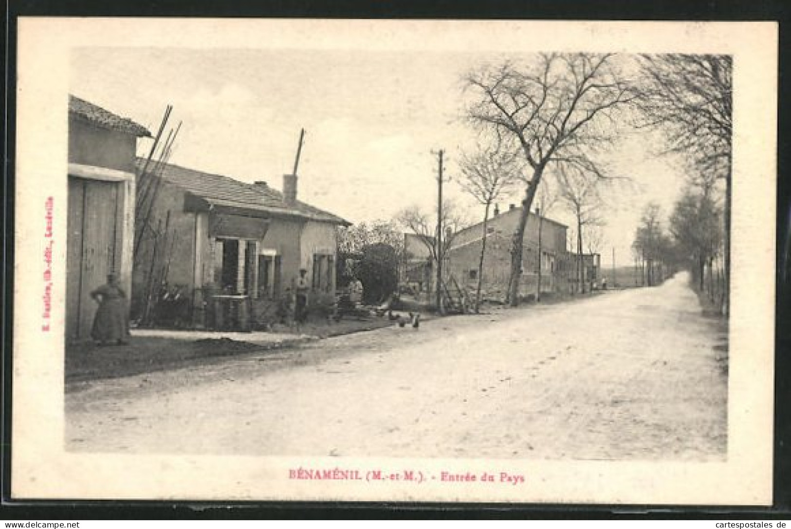 CPA Bénaménil, Entrée Du Pays, Vue De La Rue Am Ortsausgang  - Otros & Sin Clasificación