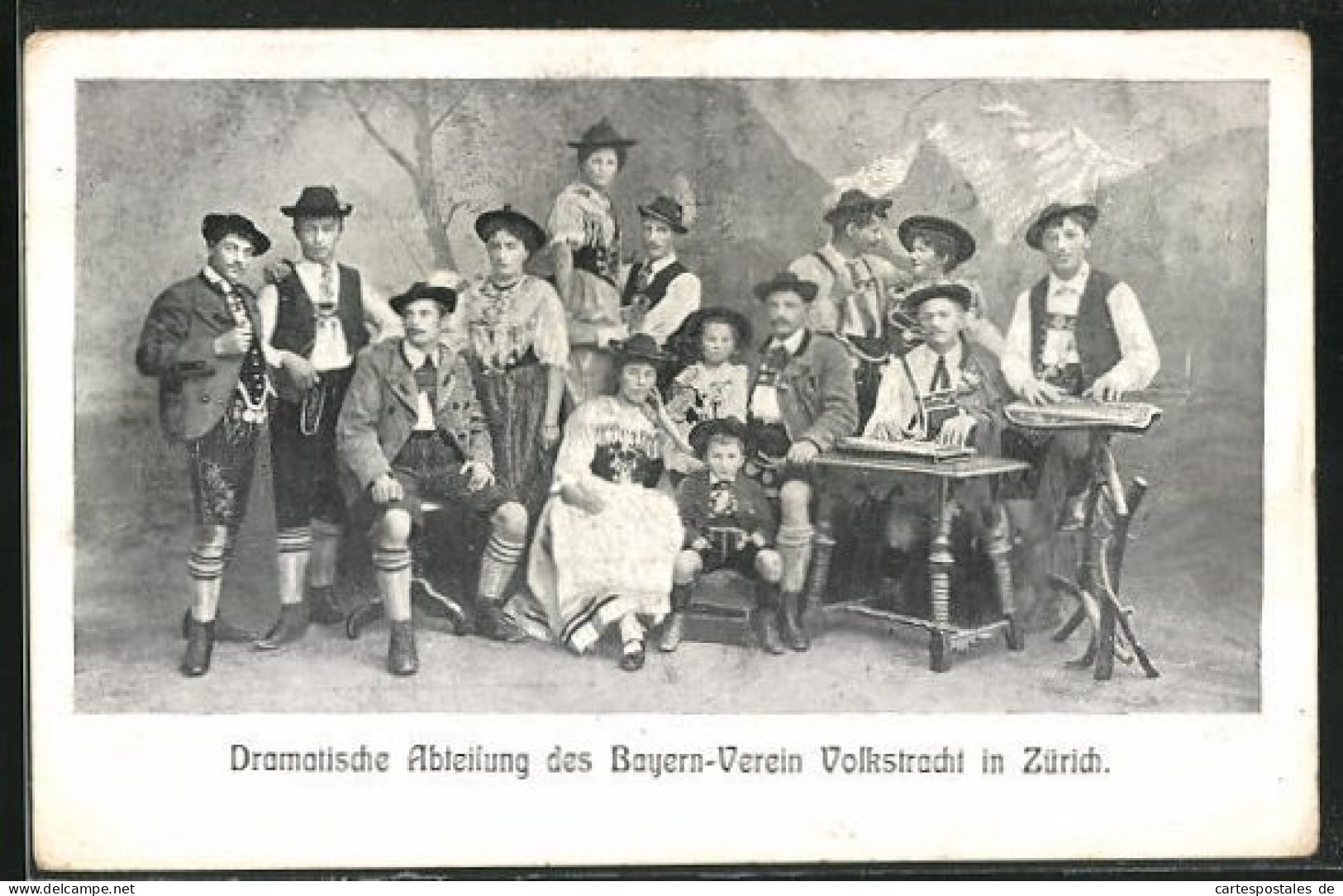 AK Dramatische Abteilung Des Bayern-Verein Volkstracht In Zürich  - Music And Musicians