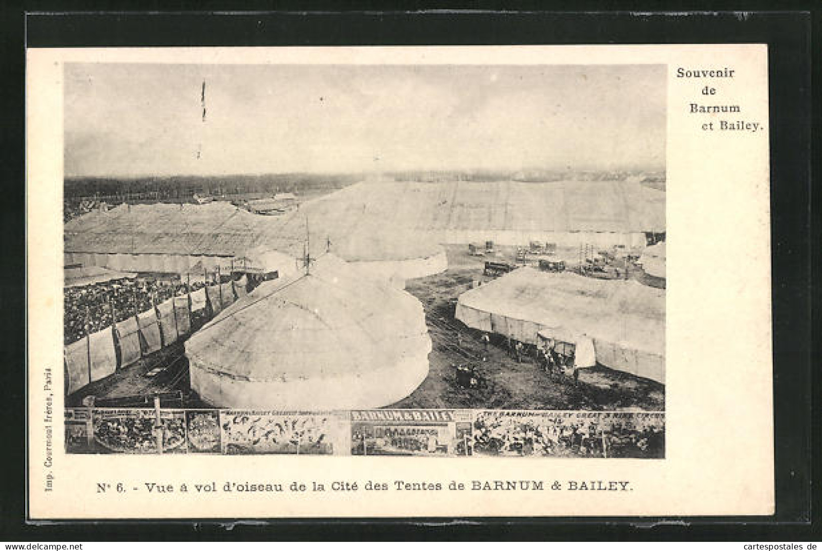 AK Circus Barnum & Bailey, Vue A Vol D'oiseau De La Cite Des Tentes  - Cirque