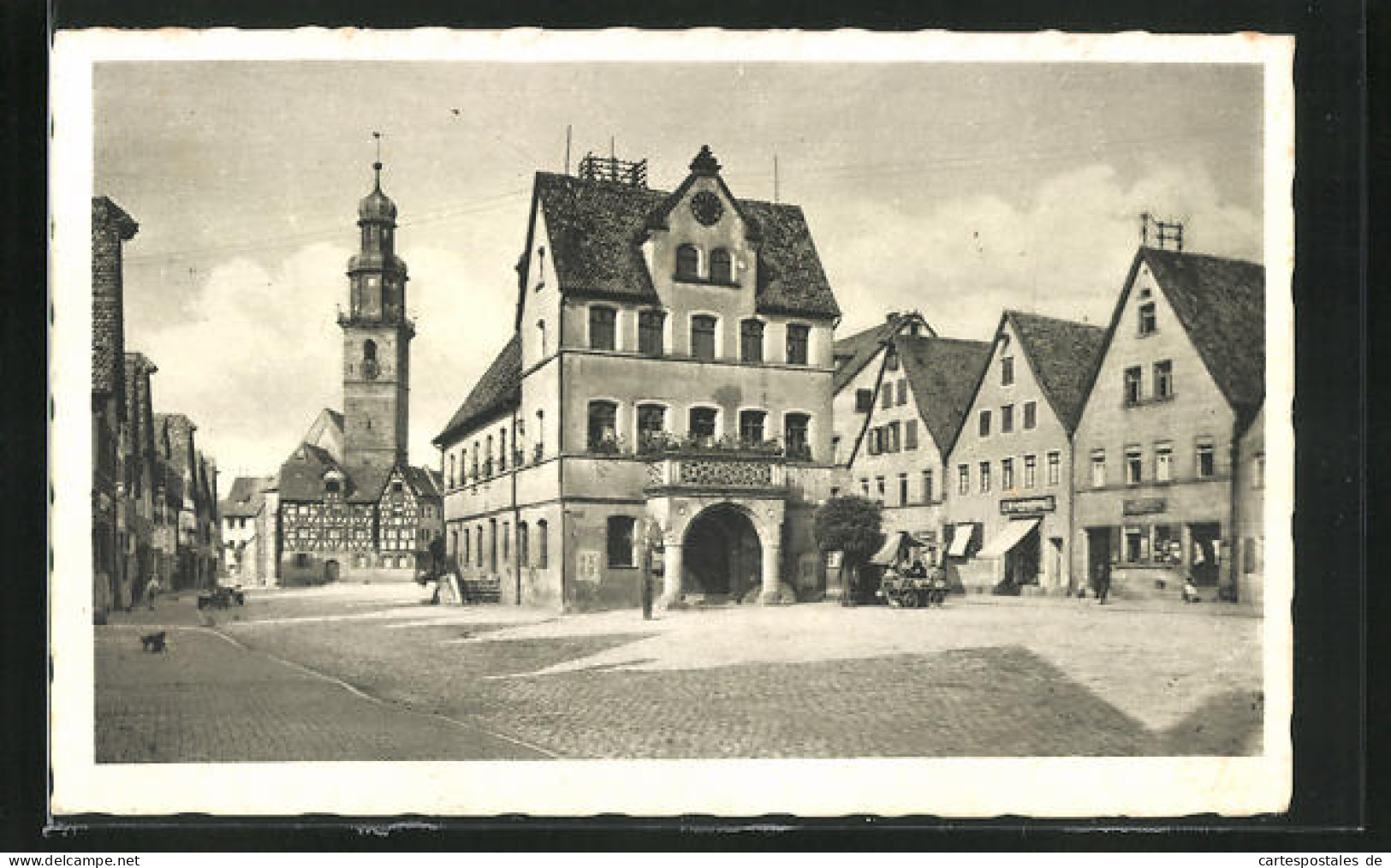 AK Lauf A. D. Pegn., Oberer Marktplatz Mit Rathaus  - Lauf