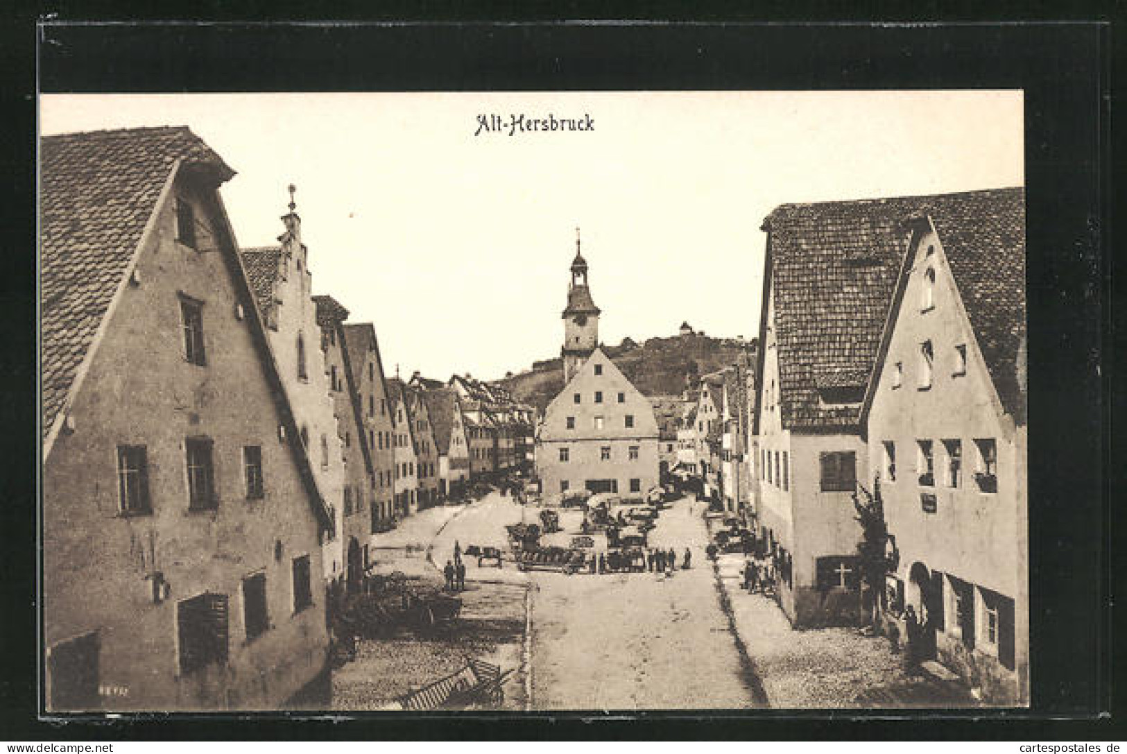 AK Alt-Hersbruck, Marktstrasse Mit Anwohnern  - Hersbruck