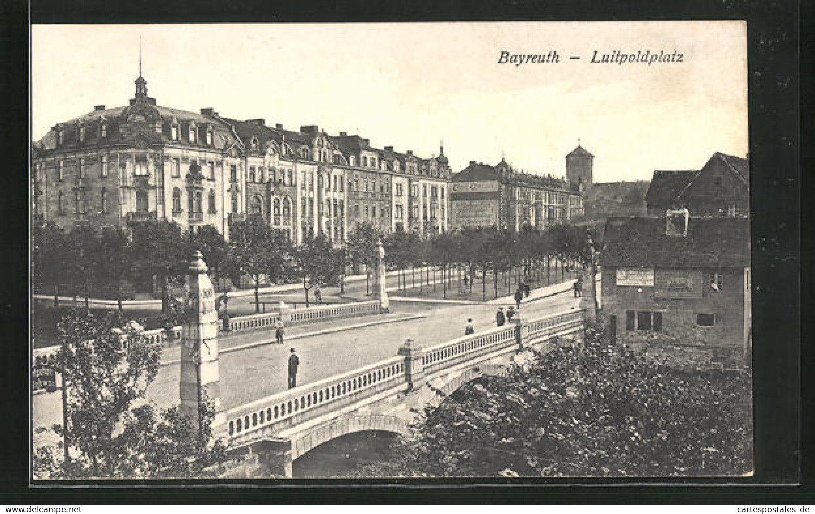 AK Bayreuth, Blick über Die Brücke Zum Luitpoldplatz  - Bayreuth